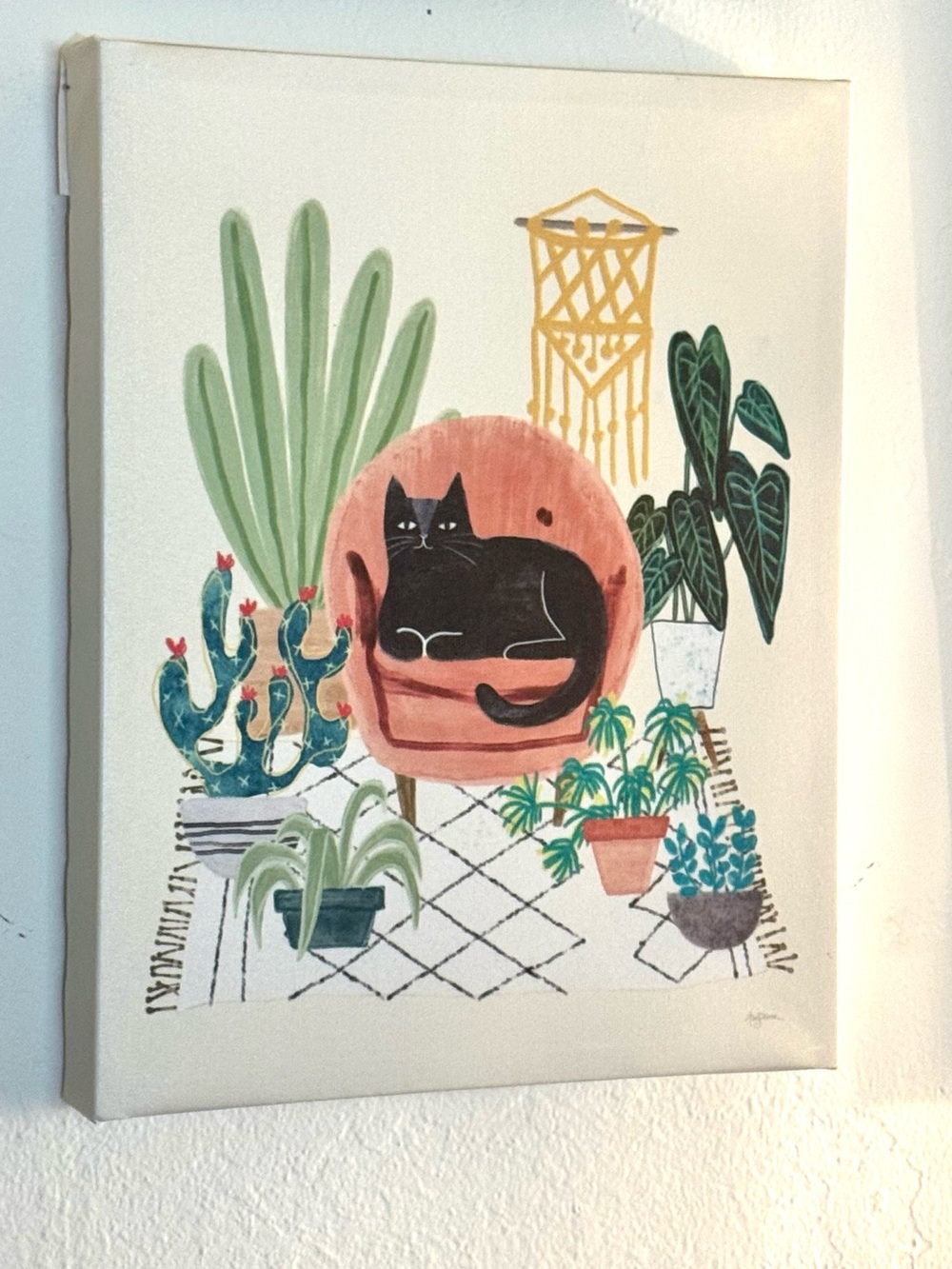 Black Cat Canvas Wall Art